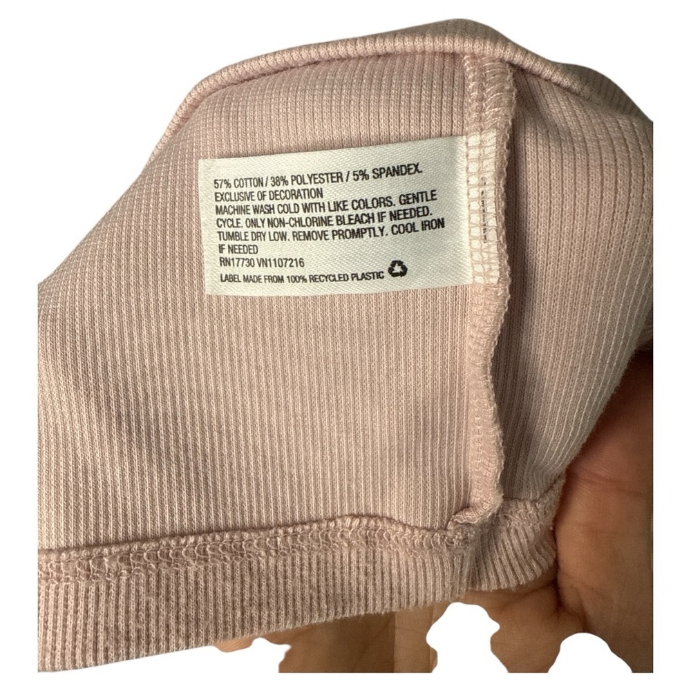 The Nines by Hatch for Target Pink Ribbed Midi Ruffle Sleeve Dress size Small - Picture 7 of 7